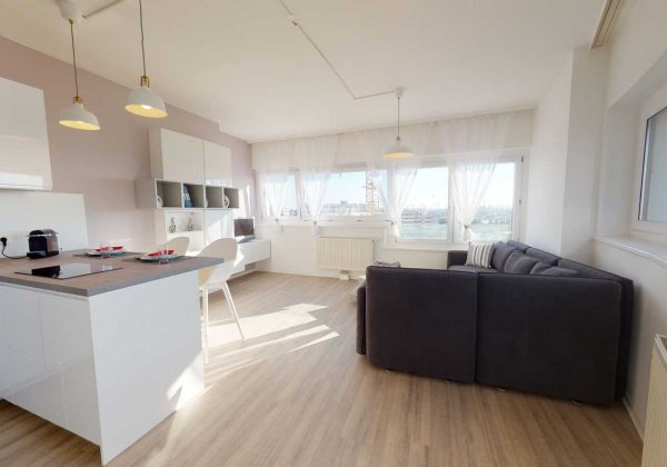 Apartmenthaus Neue Donau Wohnküche 3