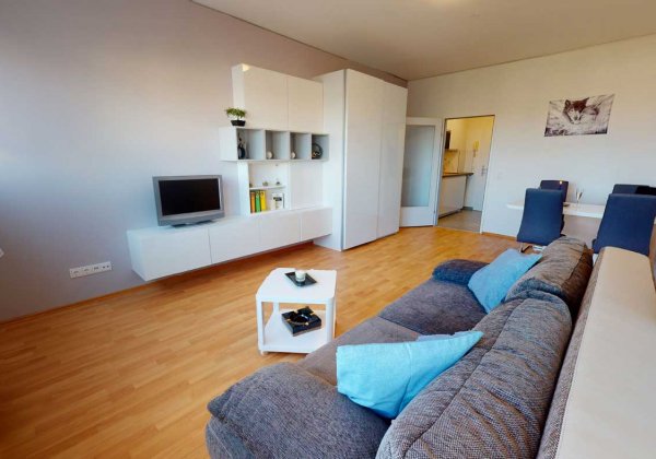 Apartmenthaus Neue Donau Wohn-Schlafzimmer 2